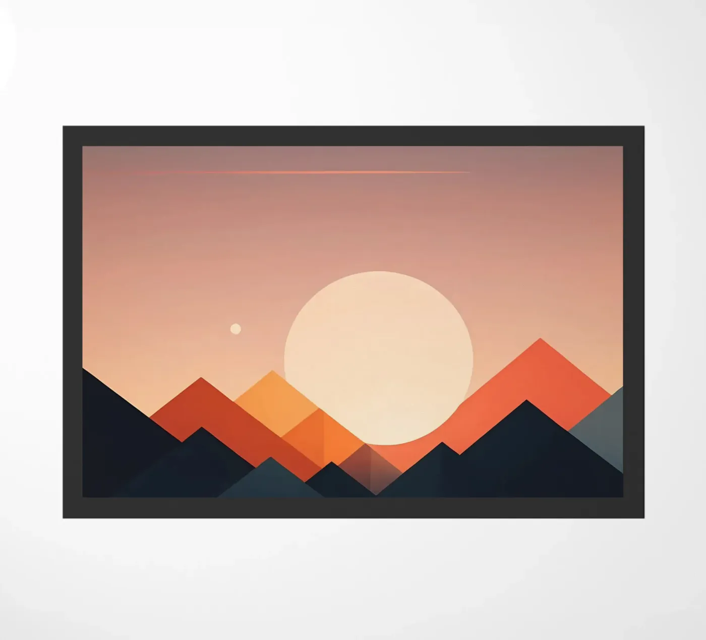 Ruhiger Sonnenuntergang Fußmatte von Artistic-shop