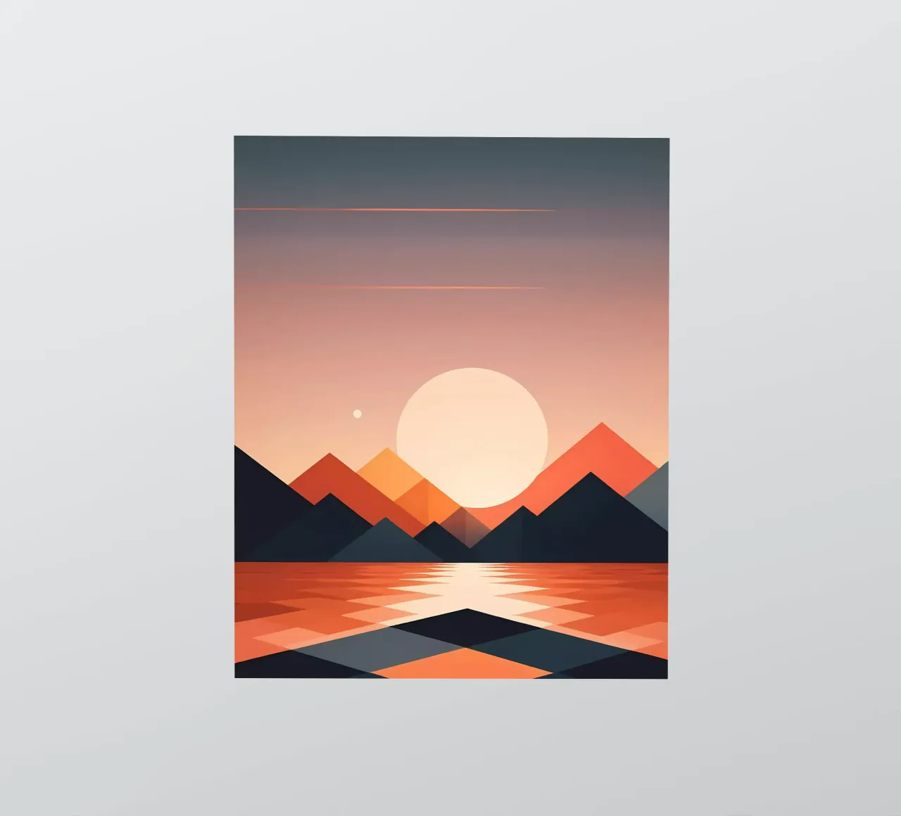 Tranquil Sunset sticker by Artistic-shop