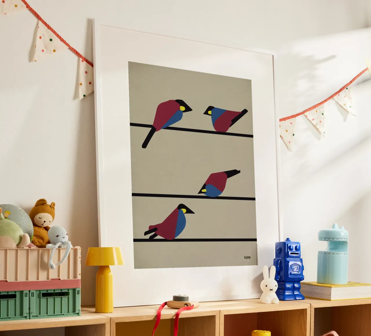 Kabelfinken Poster mit Kunststoffrahmen von Spunk