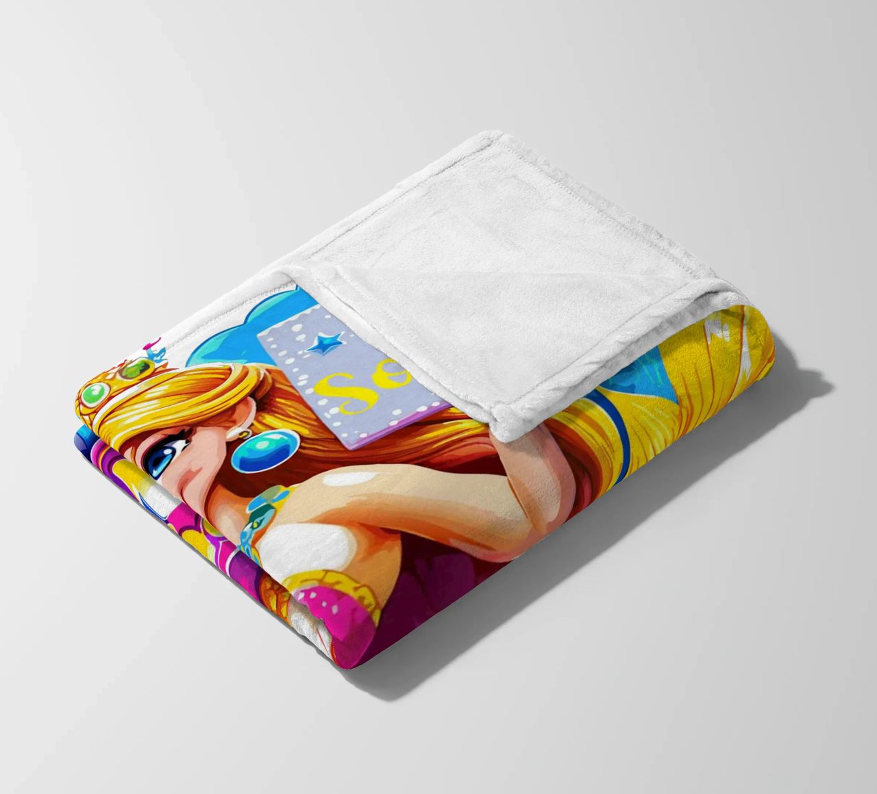 Delizia di compleanno della sirena magica - Nome ed età personalizzati coperta in pile da Artnesia