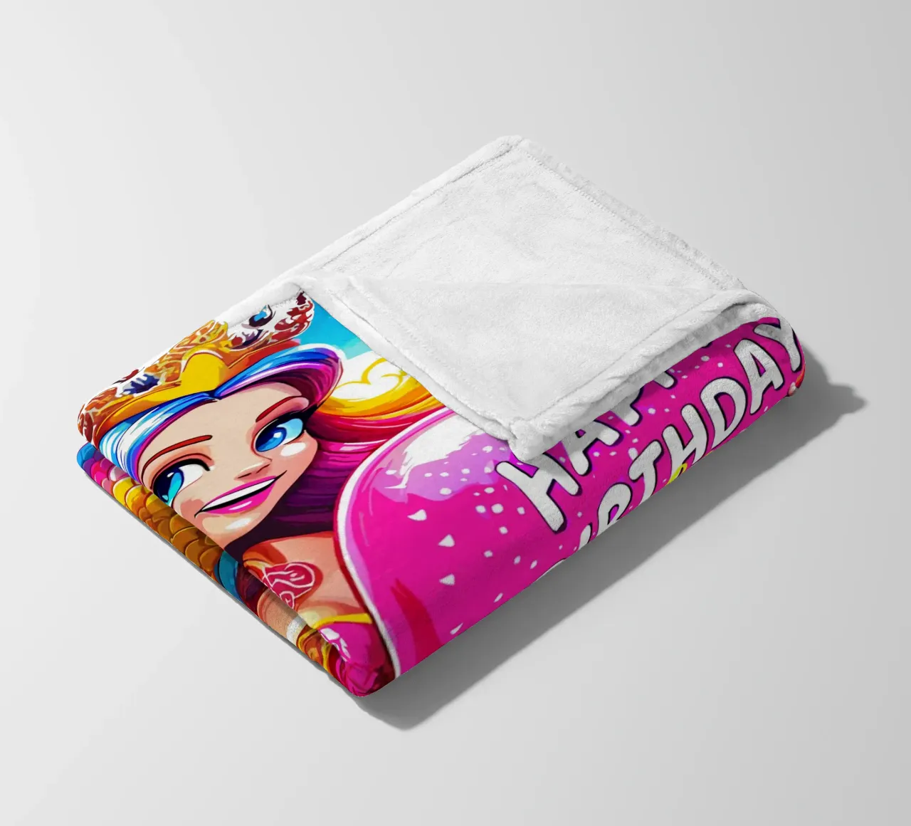 Delizia di compleanno della sirena magica - Nome personalizzato coperta in pile da Artnesia