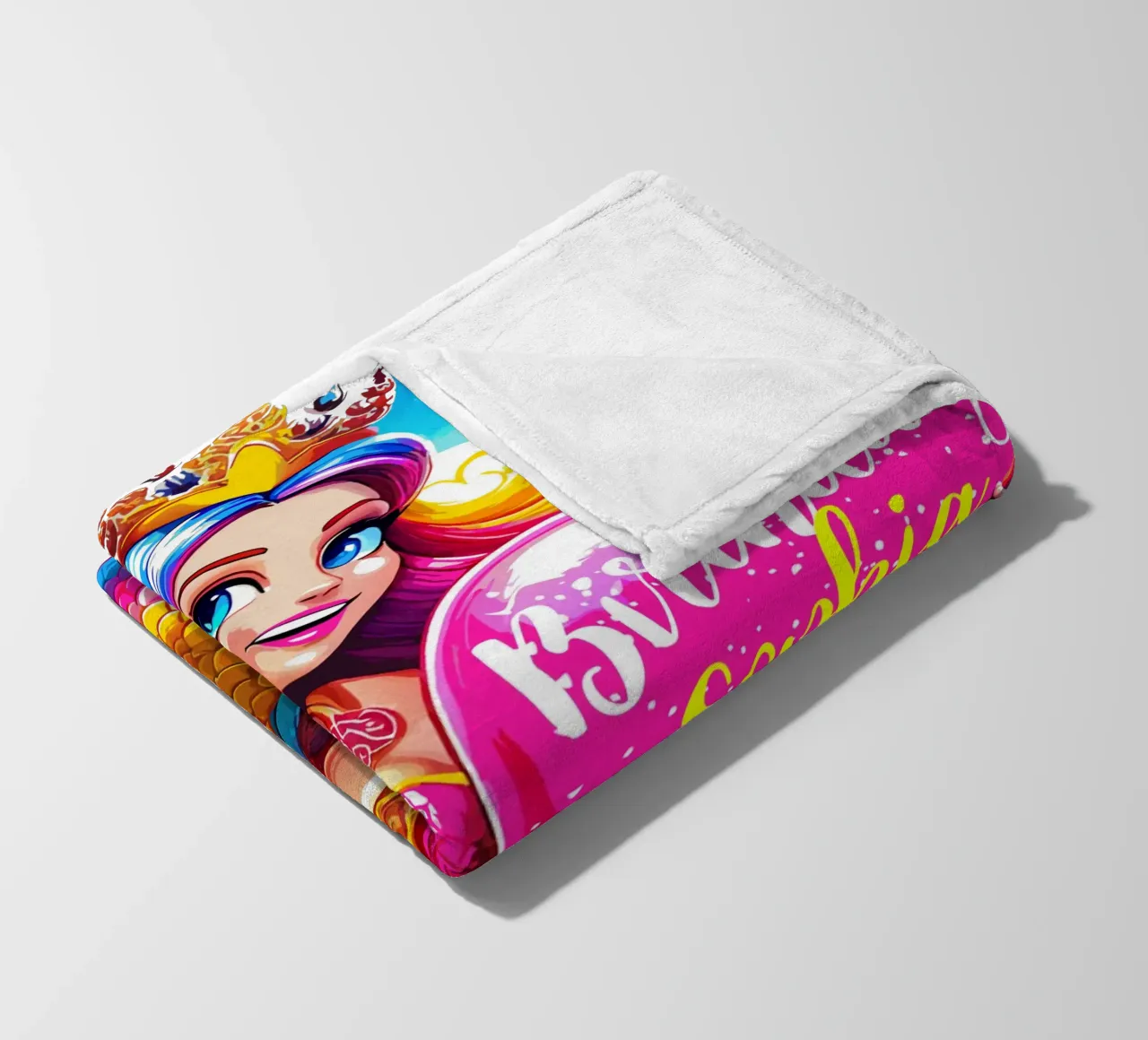Delizia di compleanno di una sirena magica - Testo personalizzato coperta in pile da Artnesia