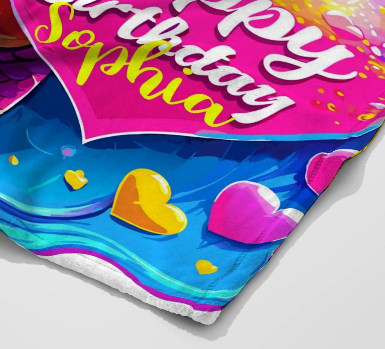 Delizia di compleanno della sirena magica - Nome ed età personalizzati coperta in pile da Artnesia