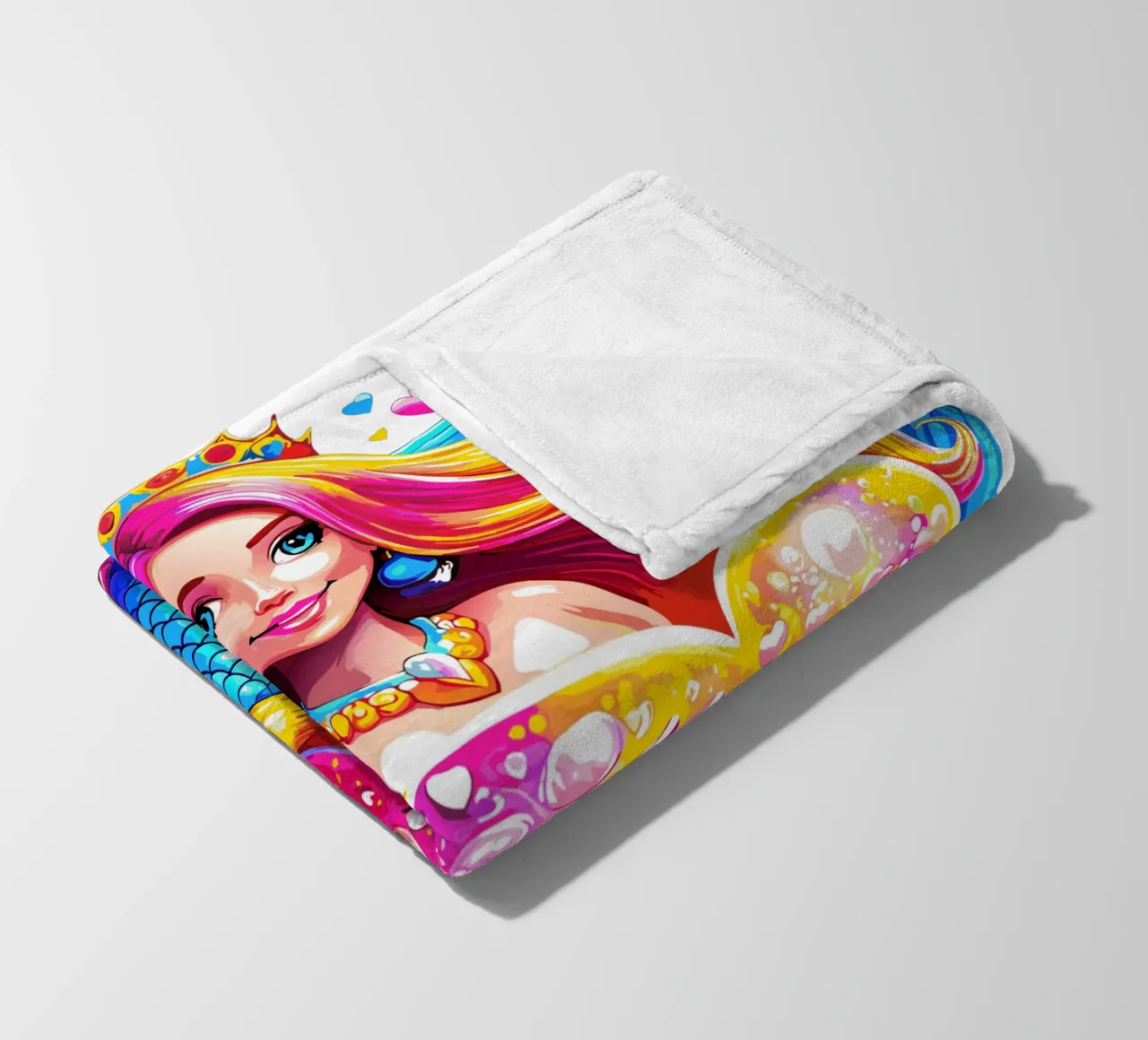 Delicia mágica de cumpleaños de sirena - Nombre y edad personalizados manta de franela de Artnesia