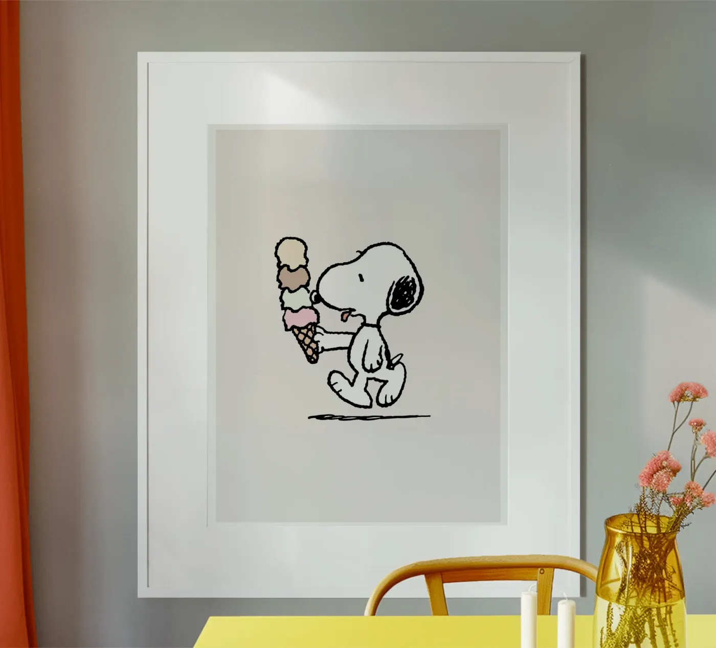 Snoopy isst Eis Poster von florian luft