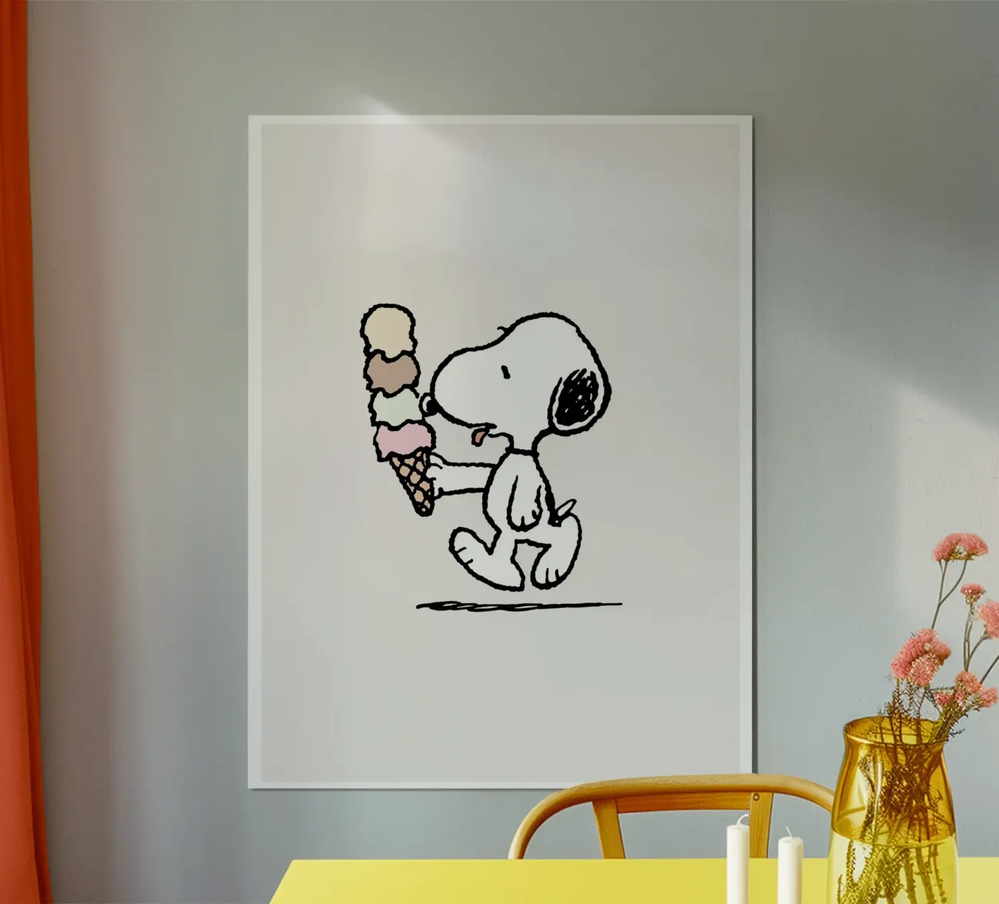 Snoopy isst Eis Poster von florian luft
