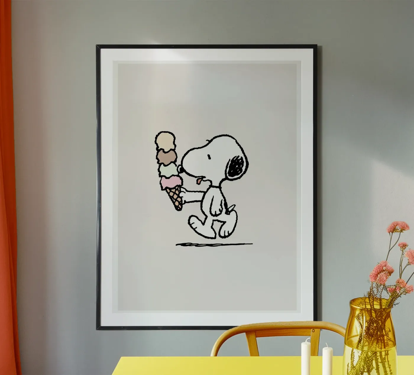 Snoopy isst Eis Poster von florian luft