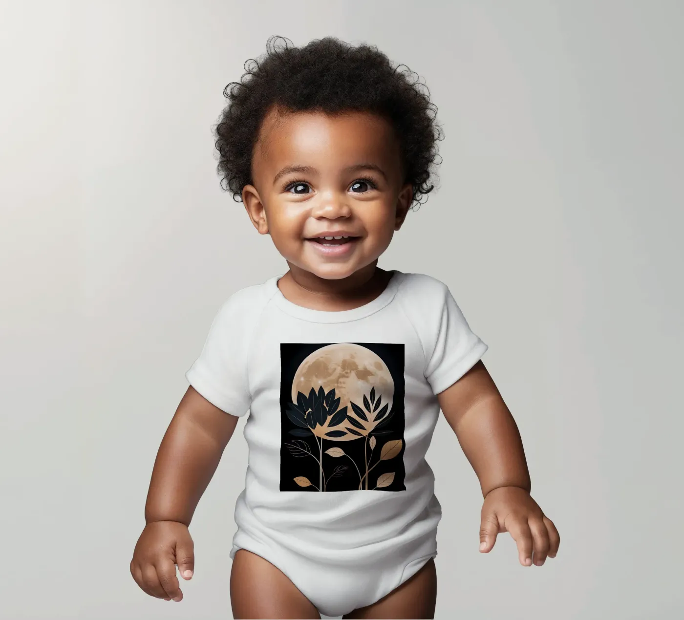 Celestial Bloom short-sleeve baby romper by Artistic-shop
