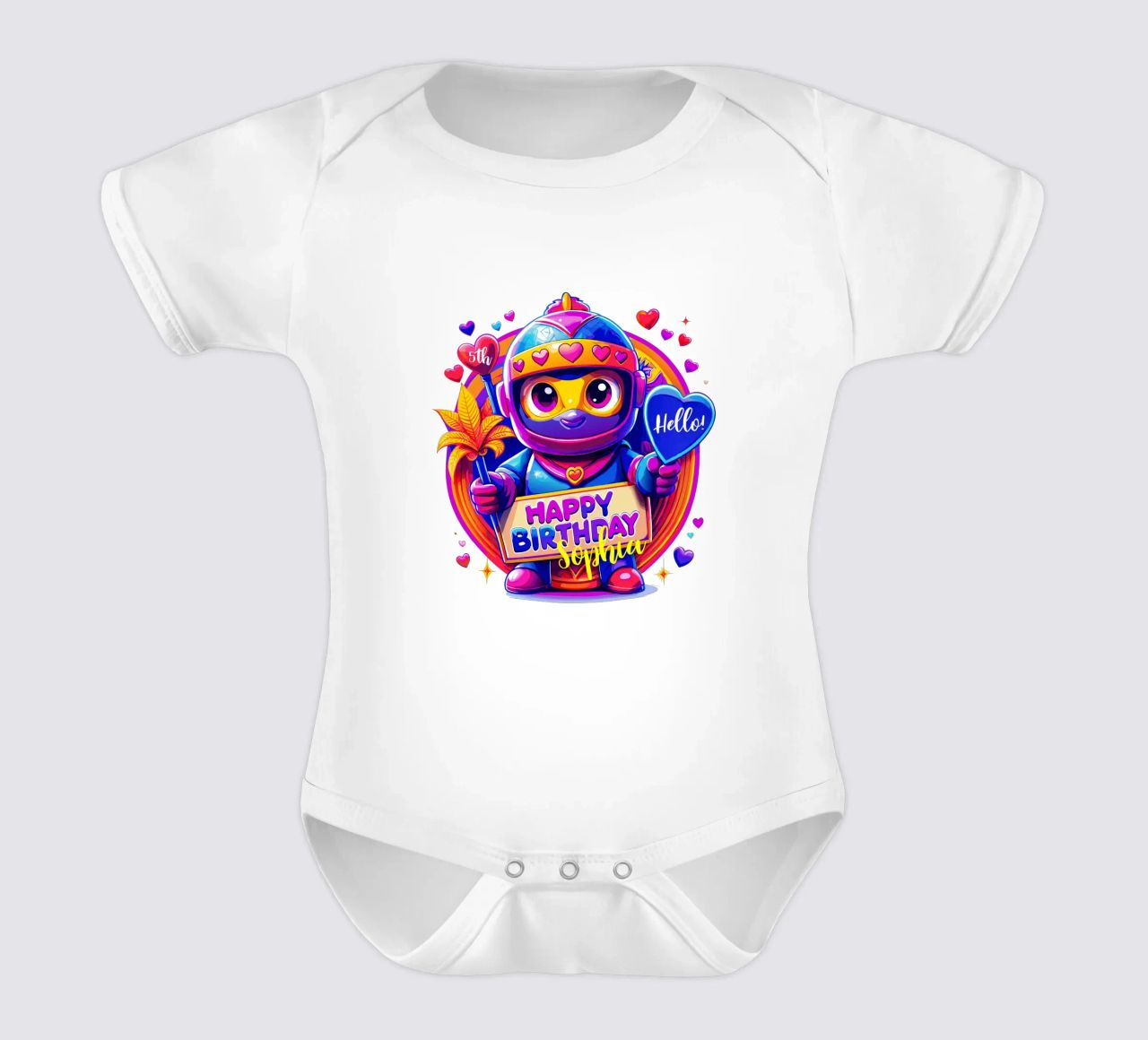 Romance Ninja mignonne ! Anniversaire spécial - Texte personnalisé body bébé de Artnesia