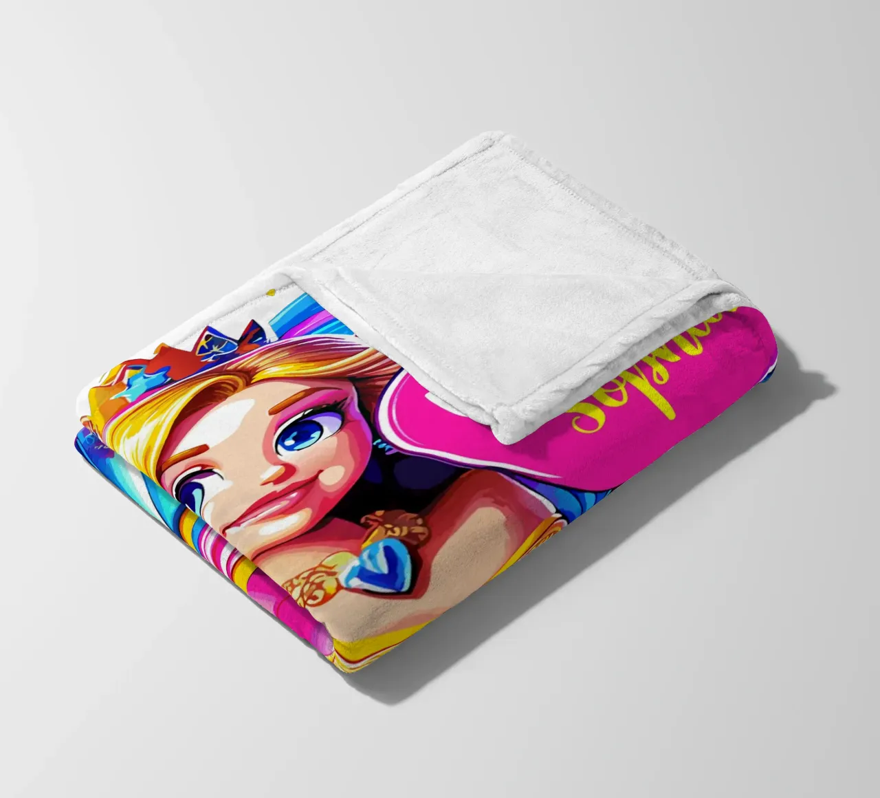 Compleanno della principessa - Testo personalizzato coperta in pile da Artnesia