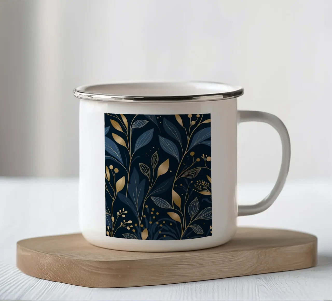 Eleganza del giardino di mezzanotte tazza in smalto da Artistic-shop