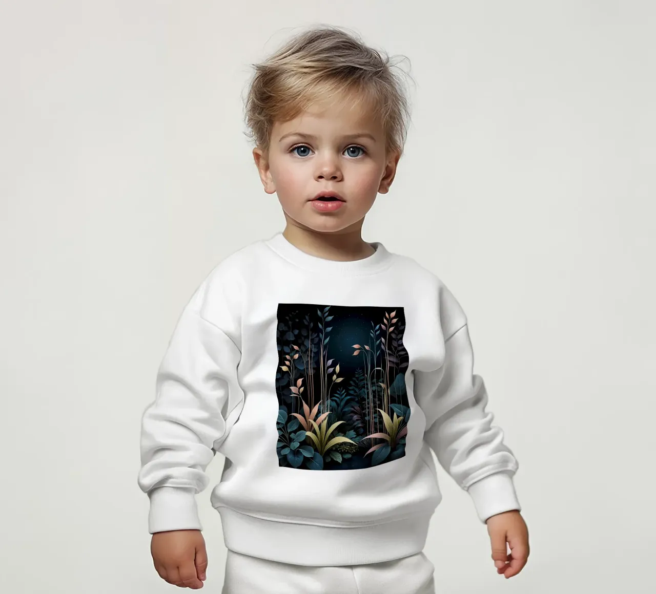 Sereno fiore notturno felpa neonato da Artistic-shop