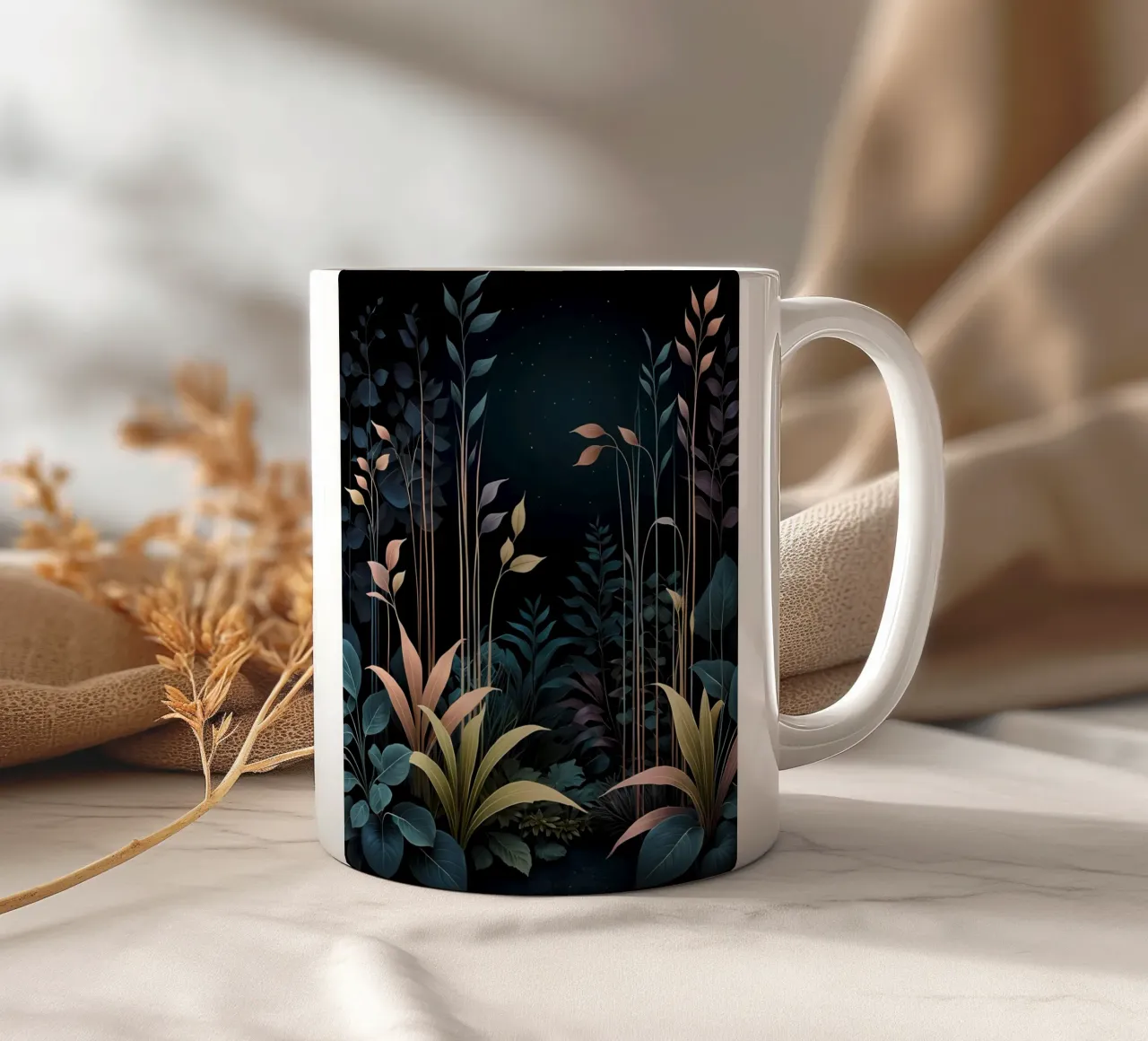 Sereno fiore notturno tazza in ceramica da Artistic-shop
