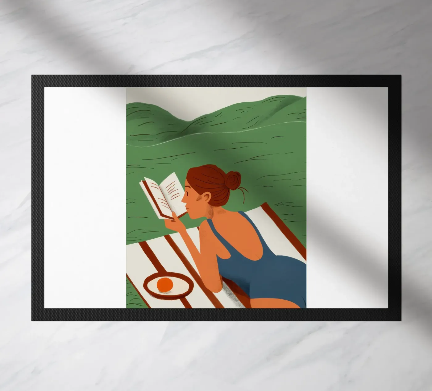 Riverside Reading doormat by Bring Hues