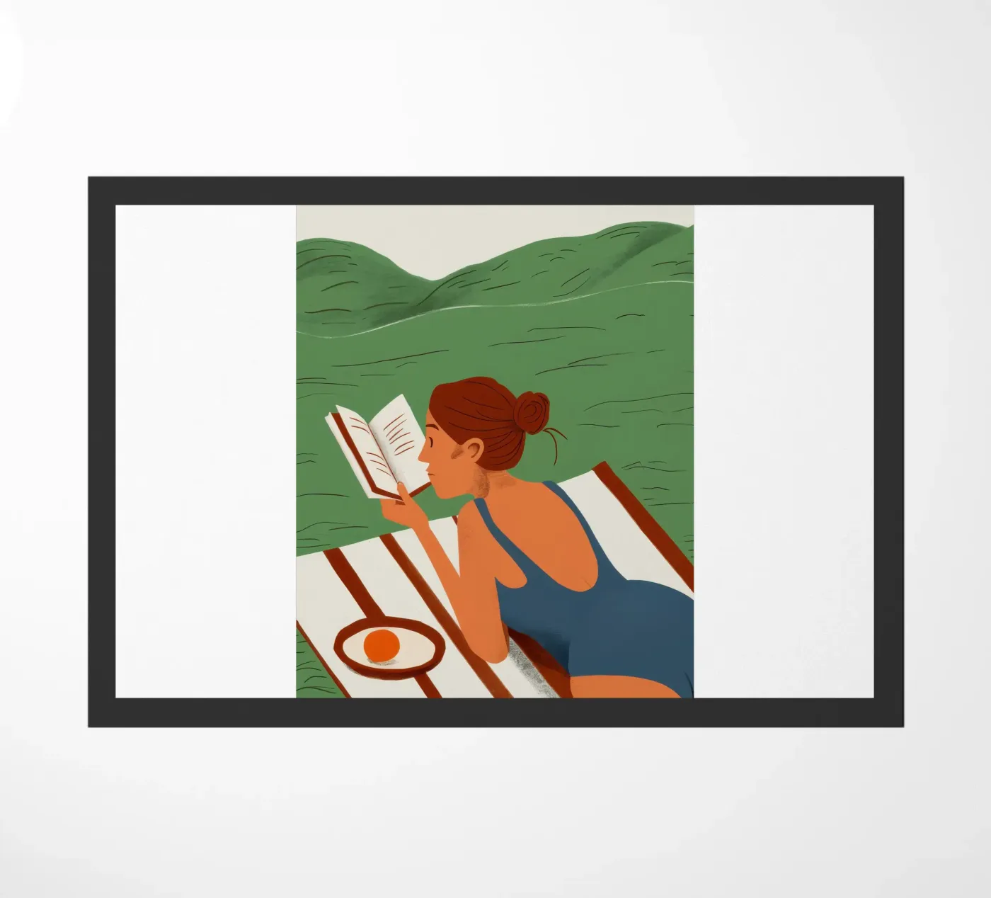 Riverside Reading doormat by Bring Hues