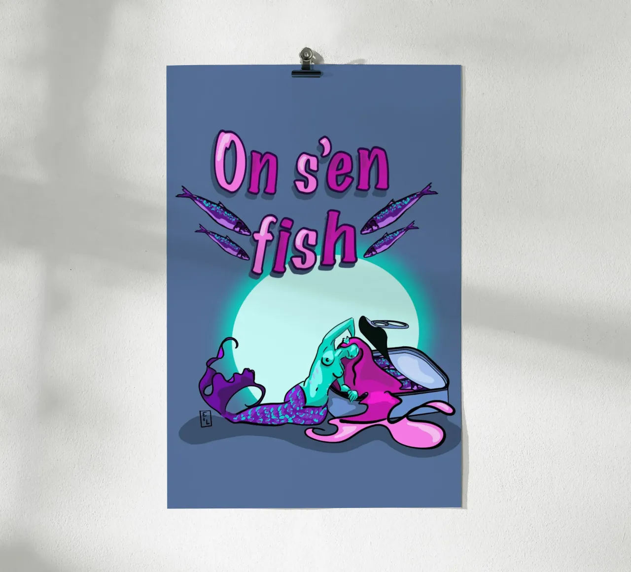 Man "fischt" sich Poster von Écailles de loup