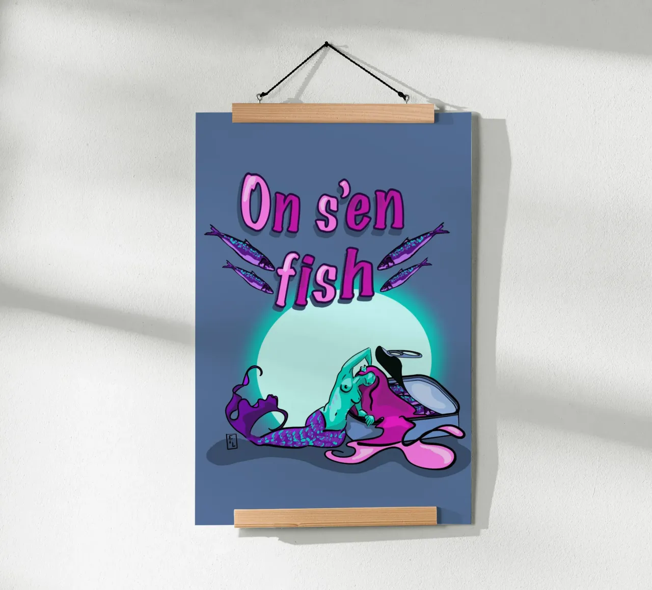 Man "fischt" sich Poster von Écailles de loup