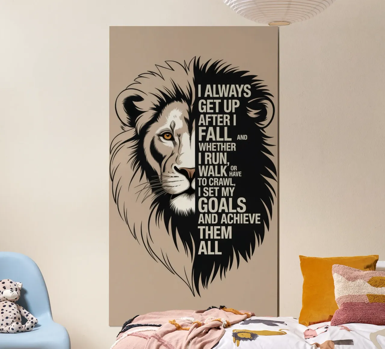 ACHIEVE MY GOALS poster with aluminum frame by 20 Farben