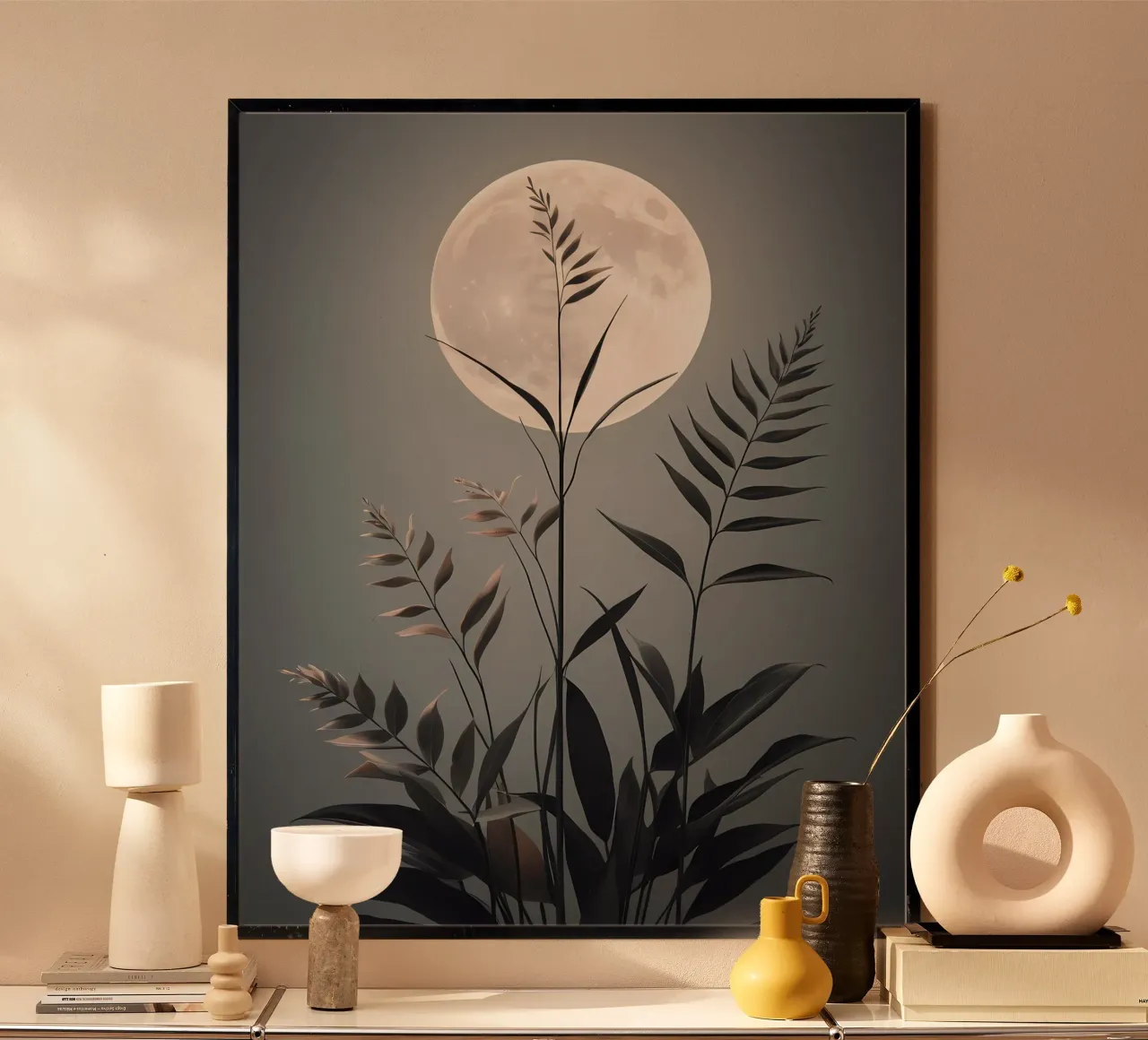 Serenata al chiaro di luna poster con telaio in plastica da Artistic-shop