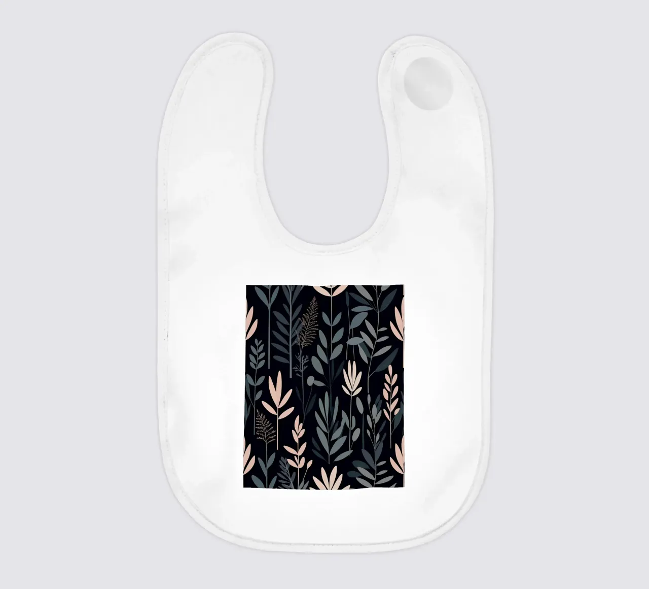 Serene Botanical Abstract baby bib by Artistic-shop