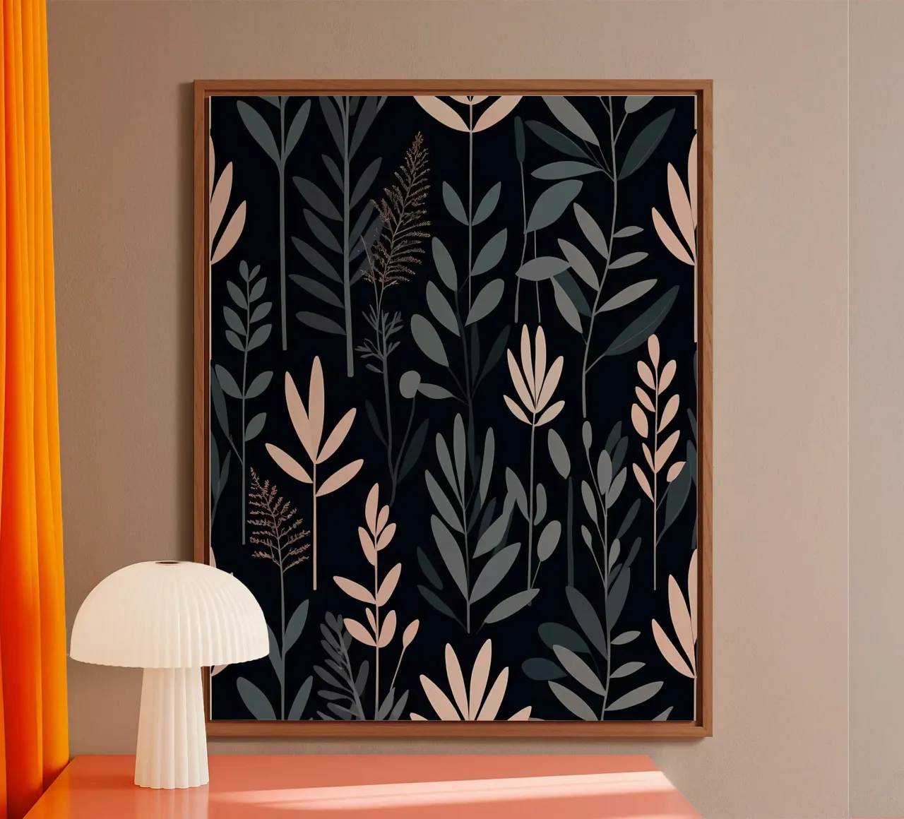 Sereno astratto botanico alluminio dibond da Artistic-shop