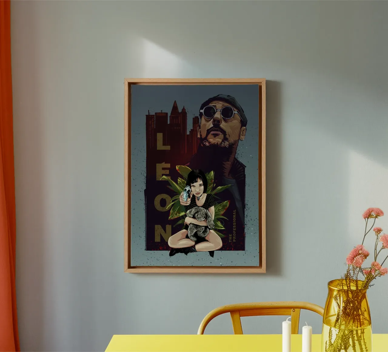 Leon The Professional tela con Cornice a cassetta da nabakumov