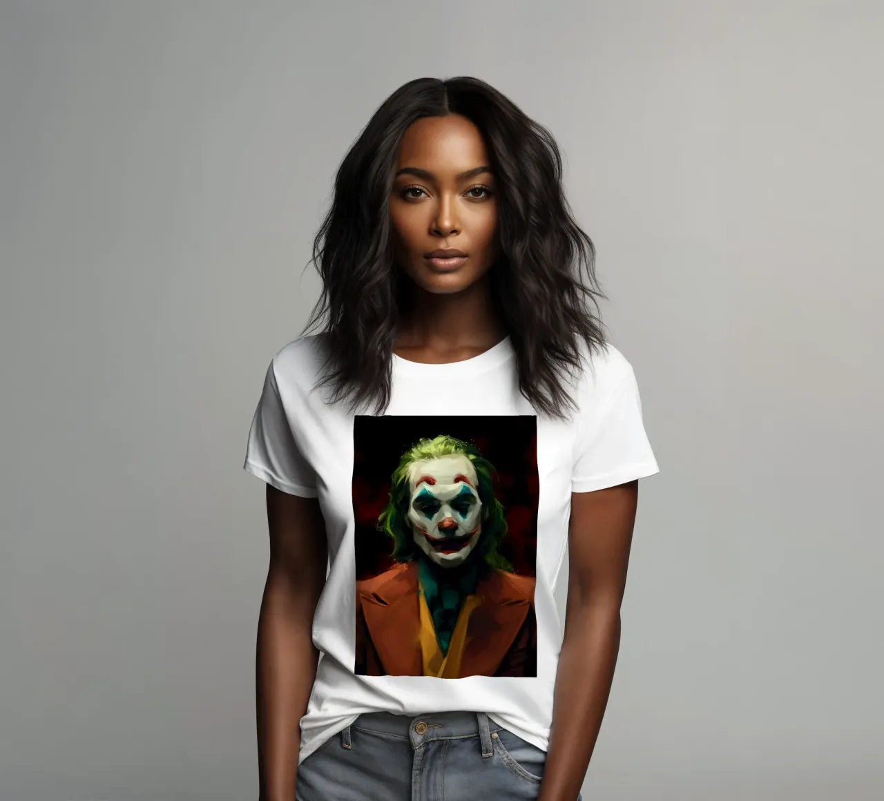 Happy Face Man women's fitted t-shirt by nabakumov