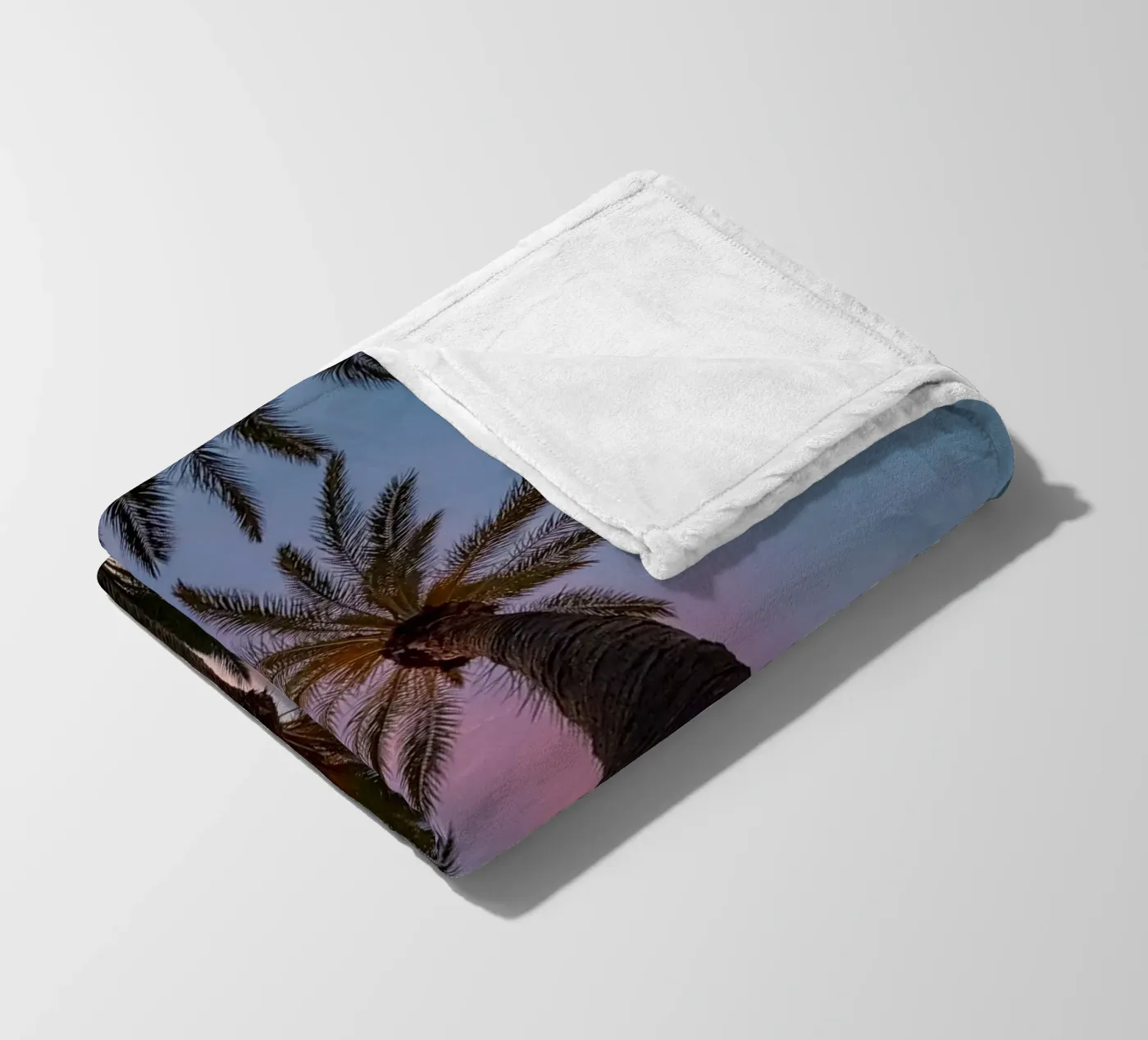 Sunset Palmtrees Fleecedecke von Thilo Grøsch