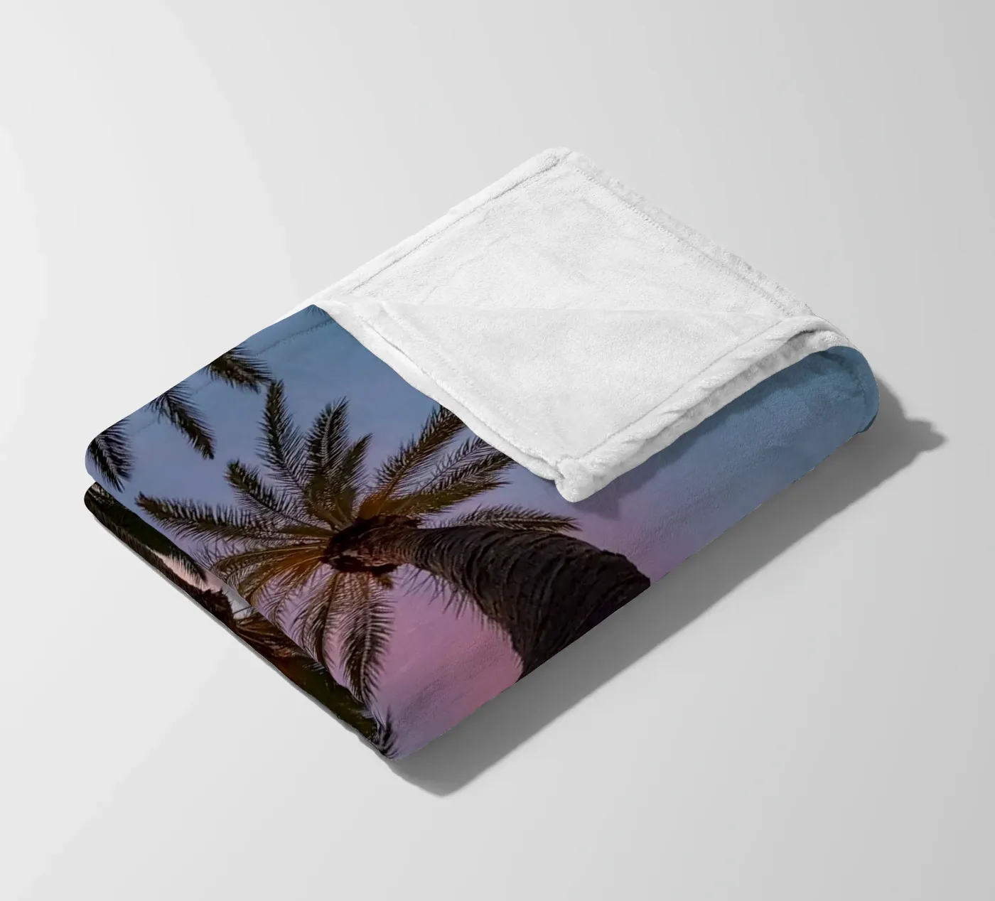 Sunset Palmtrees Fleecedecke von Thilo Grøsch