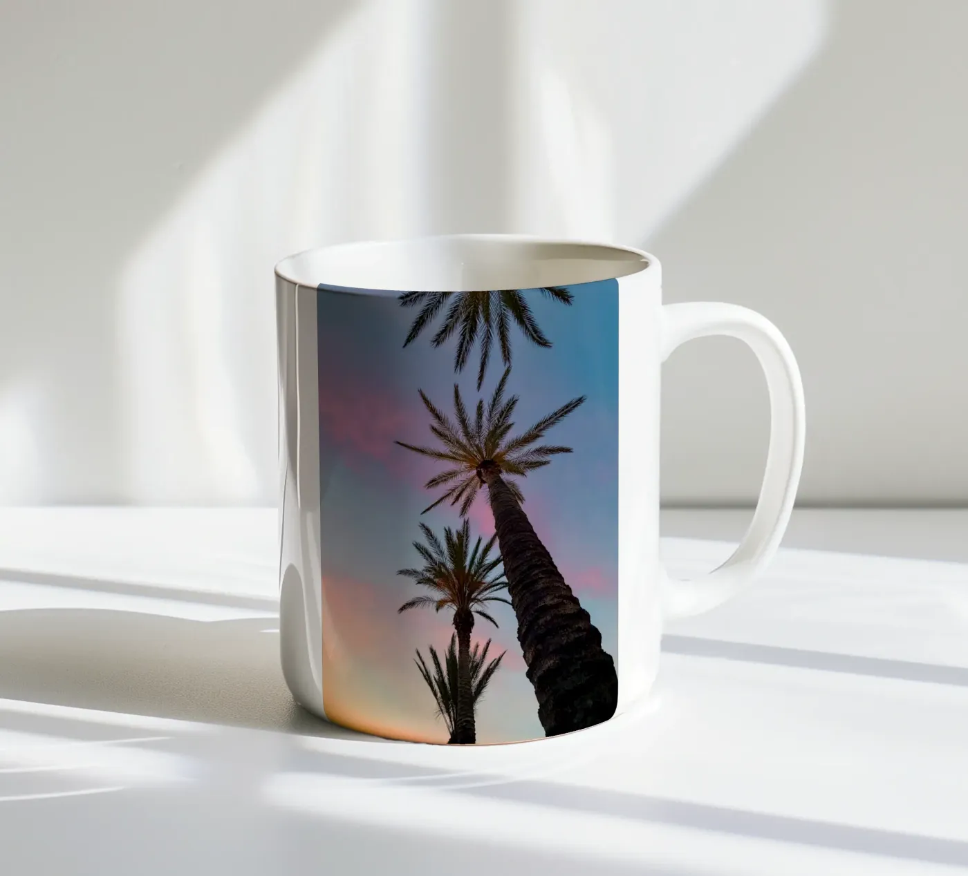 Sunset Palmtrees ceramic mug by Thilo Grøsch