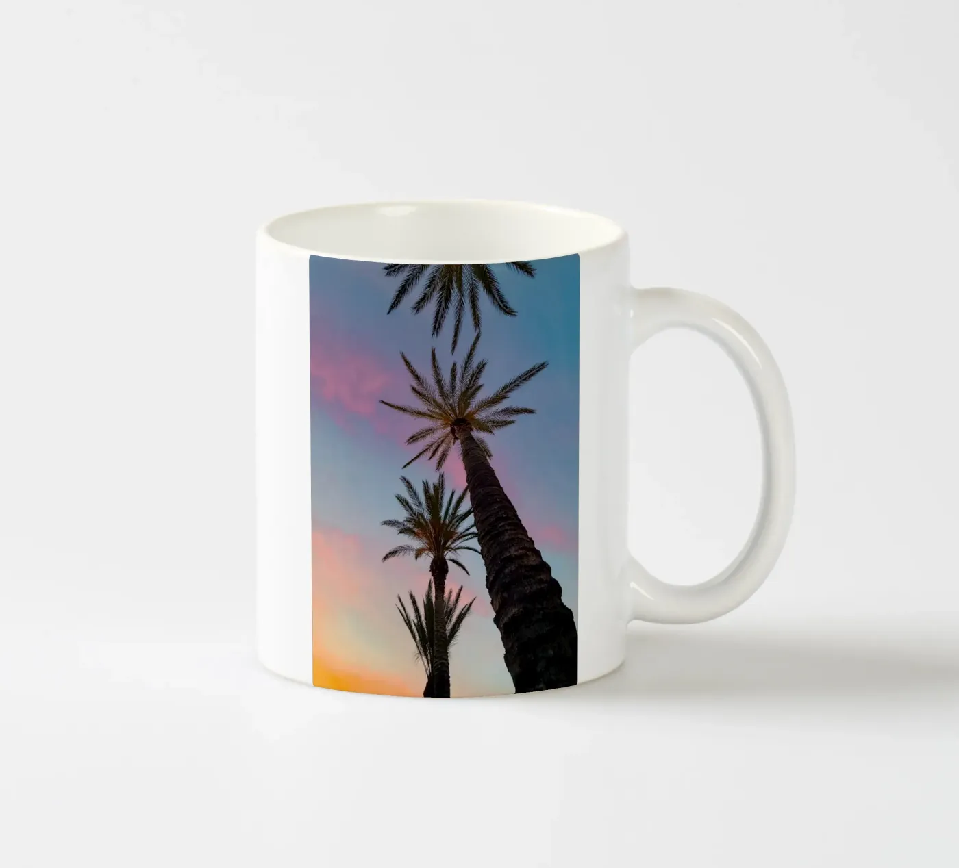 Sunset Palmtrees ceramic mug by Thilo Grøsch