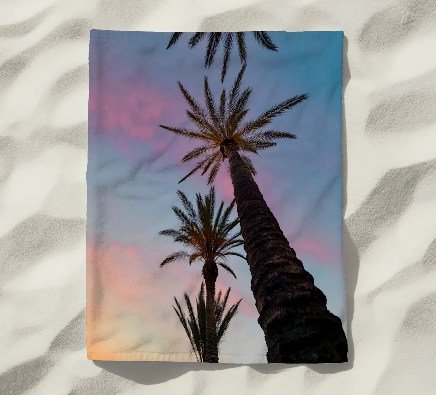 Sunset Palmtrees telo mare da Thilo Grøsch
