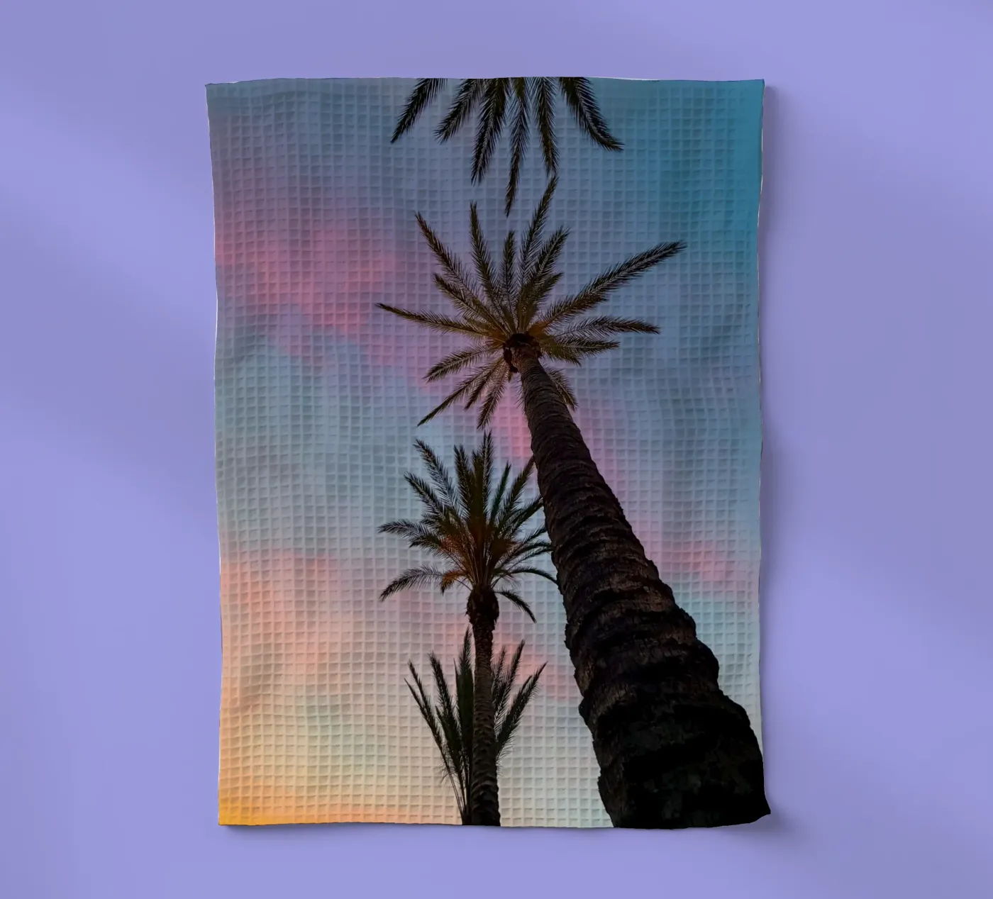 Sunset Palmtrees torchon de Thilo Grøsch