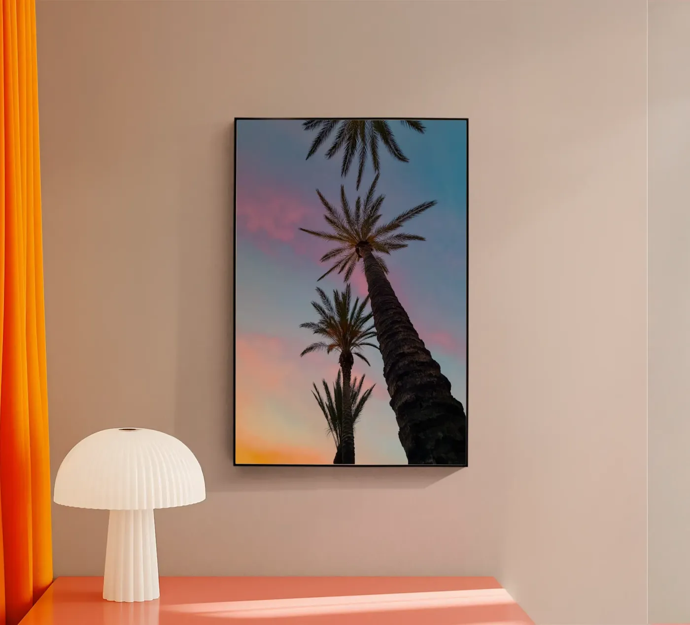 Sunset Palmtrees plexiglas de Thilo Grøsch