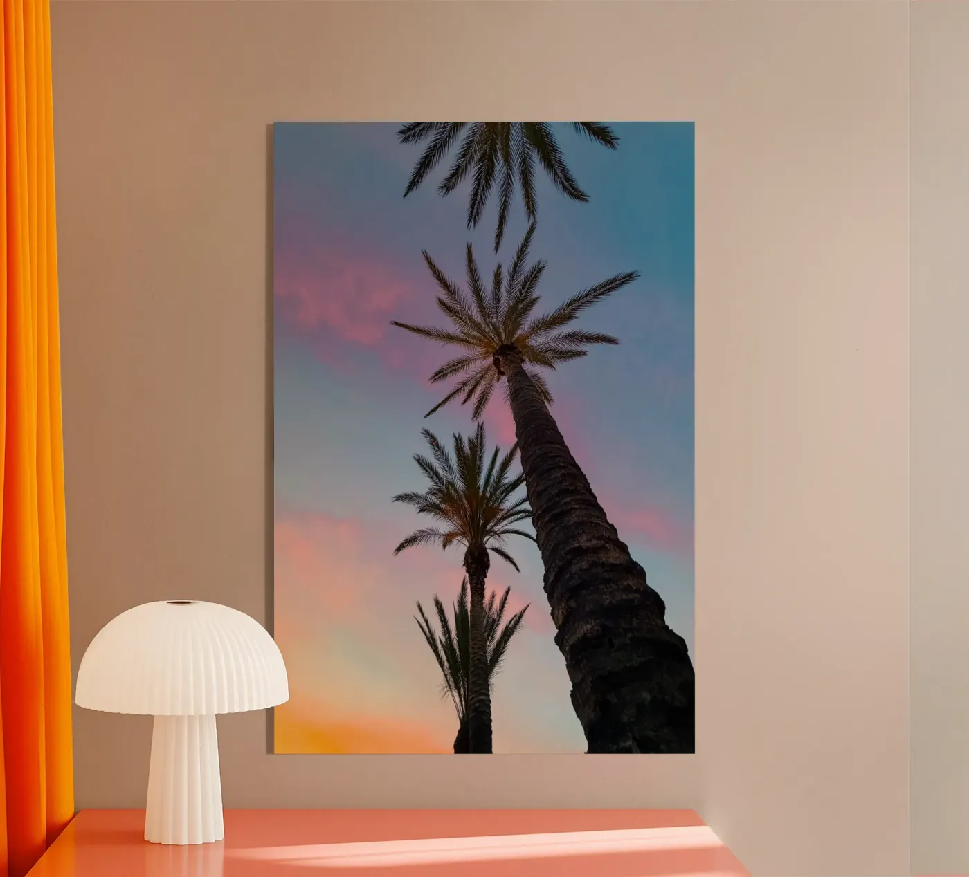 Sunset Palmtrees plexiglas de Thilo Grøsch