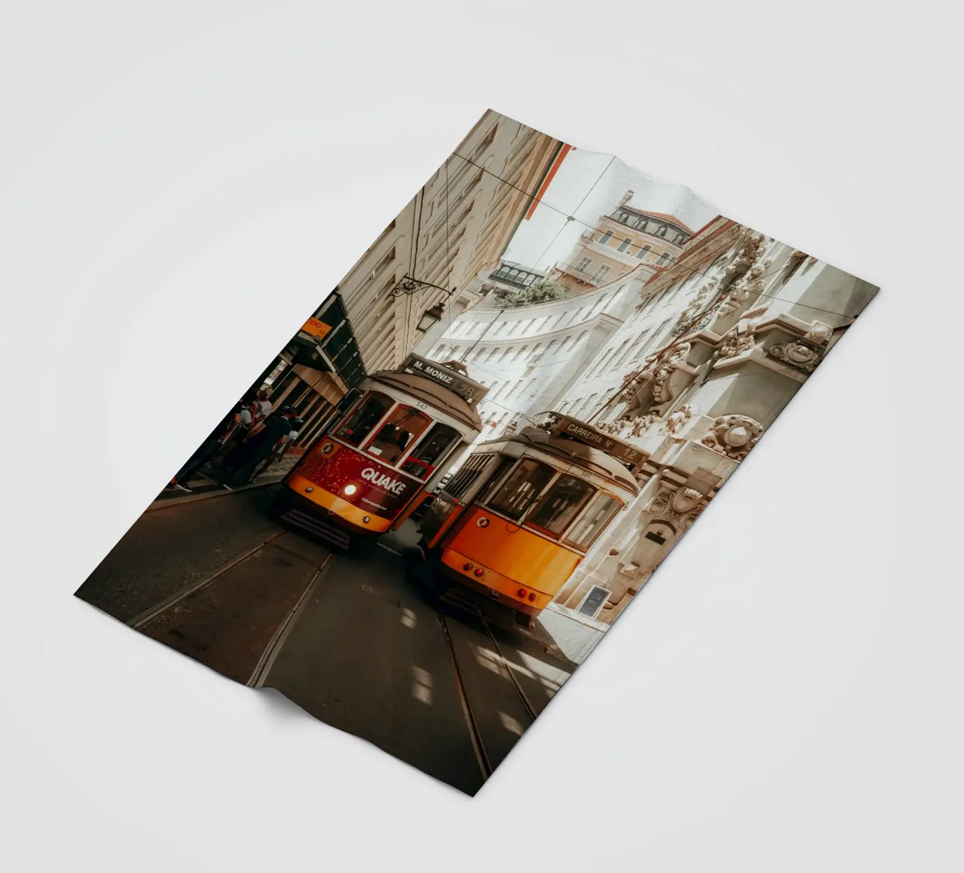 Lisbon Trams Fleecedecke von Thilo Grøsch