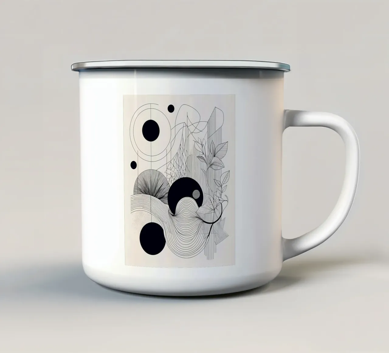 Armonia geometrica tazza in smalto da Artistic-shop