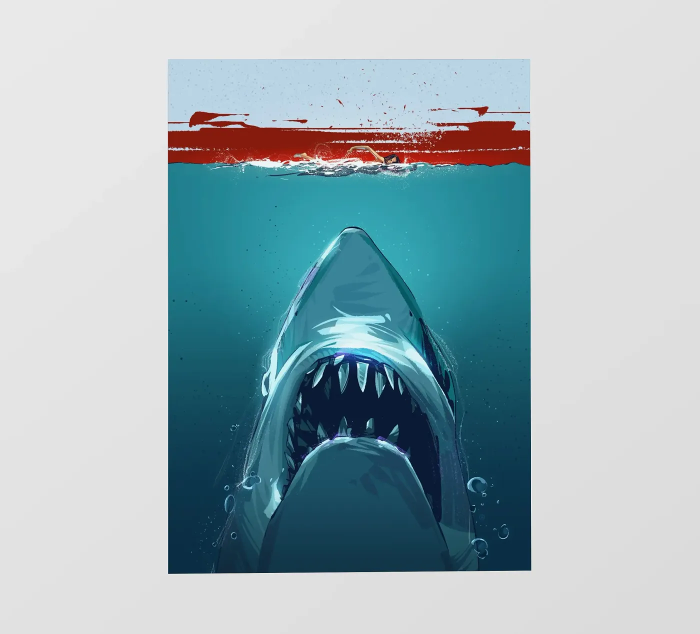Jaws fotobehang van Nabakumovart II