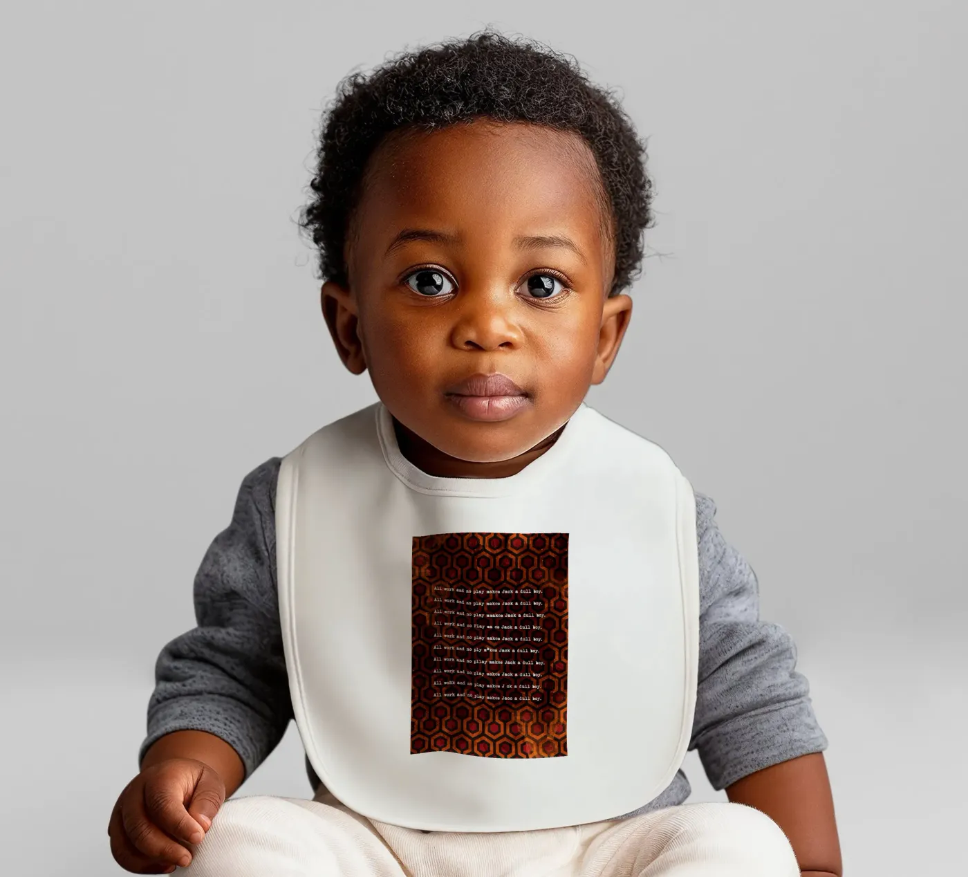 Jack's Typewriter baby bib by nabakumov