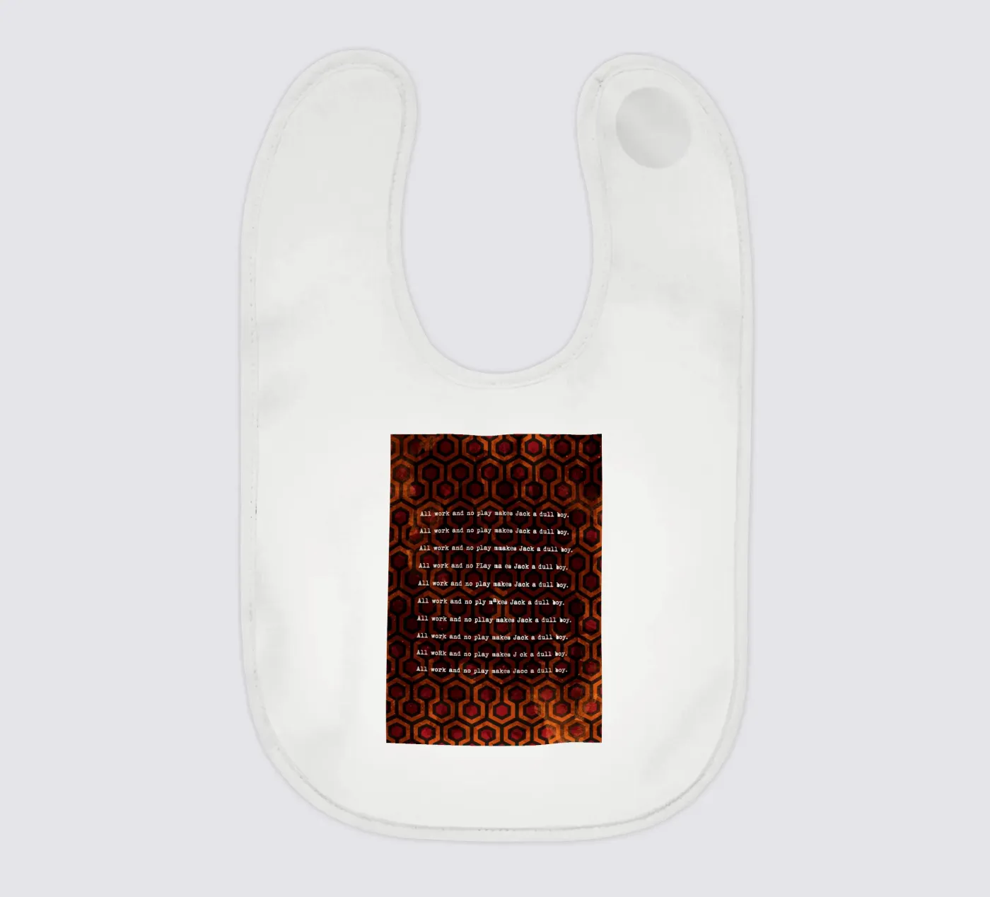 Jack's Typewriter baby bib by nabakumov