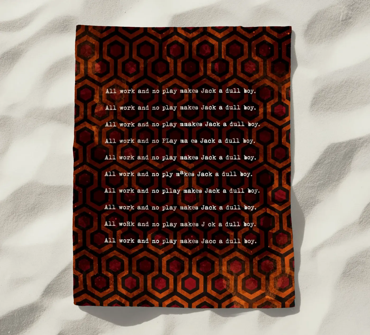 Jack's Typewriter serviette de plage de nabakumov