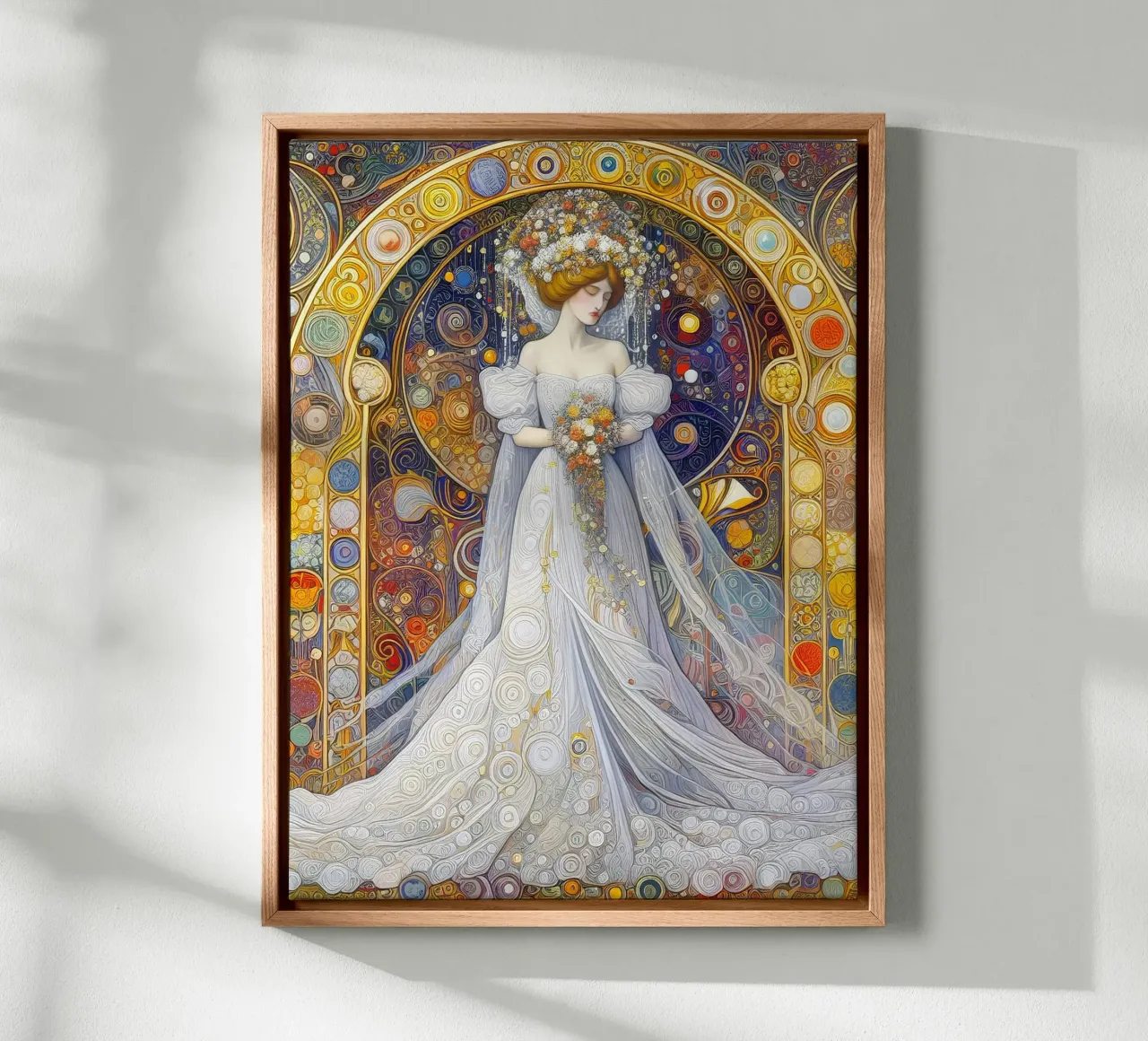 De bruid canvas met Baklijst van Art-Nouveau-Dsg