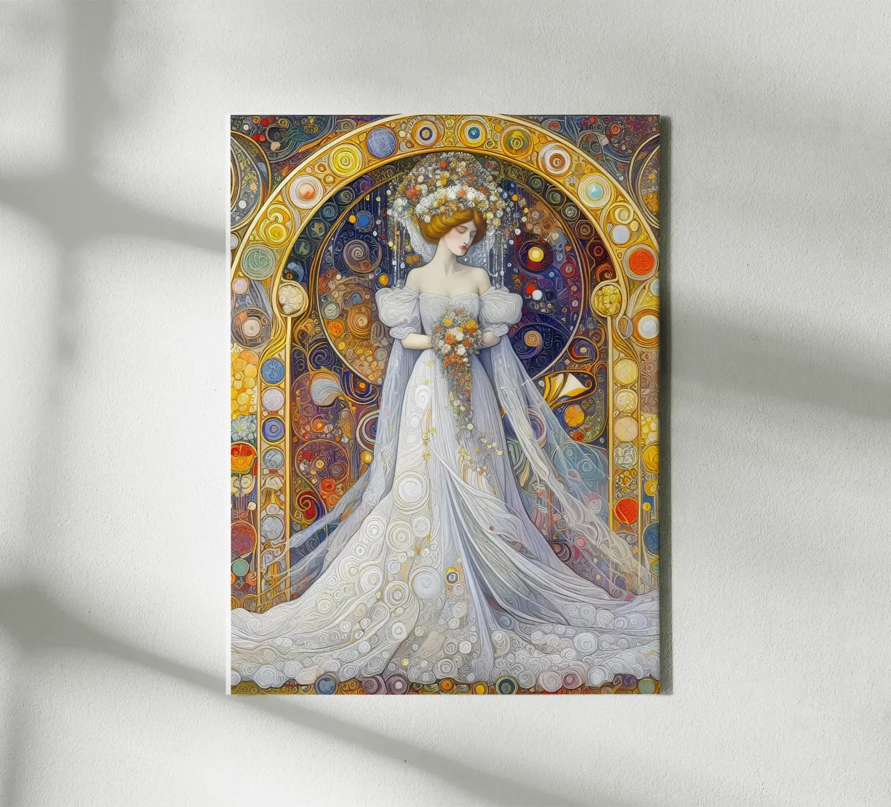 De bruid canvas met Baklijst van Art-Nouveau-Dsg