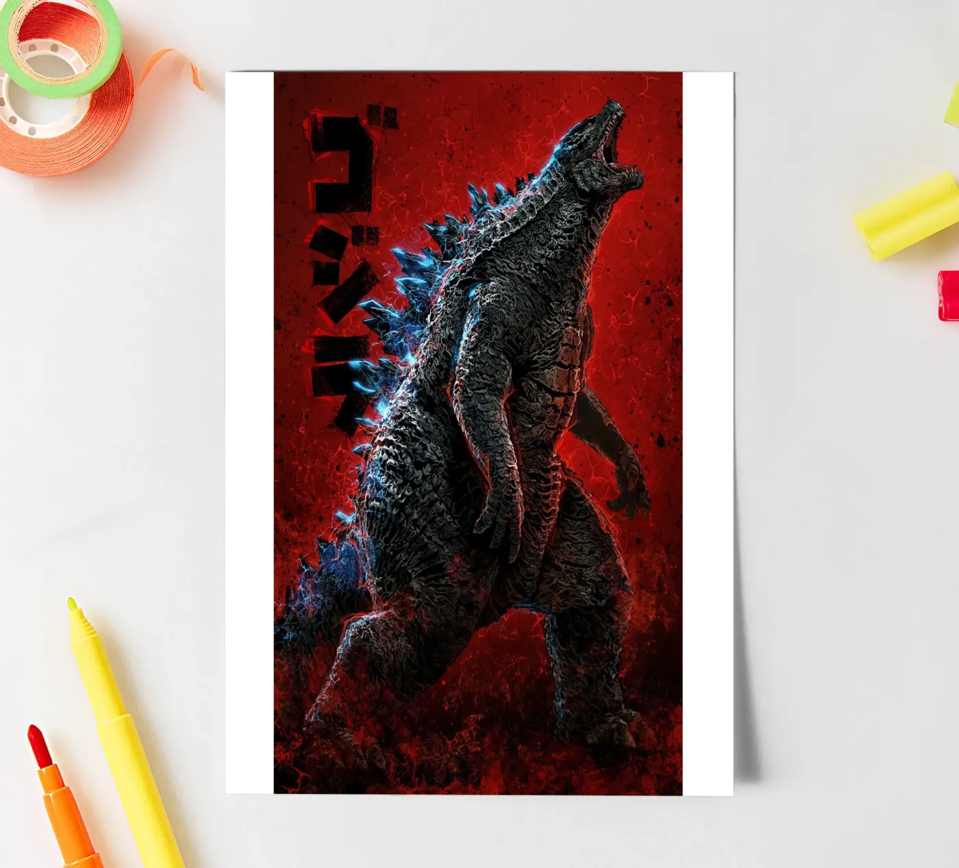 Godzilla foglio adesivo da nabakumov