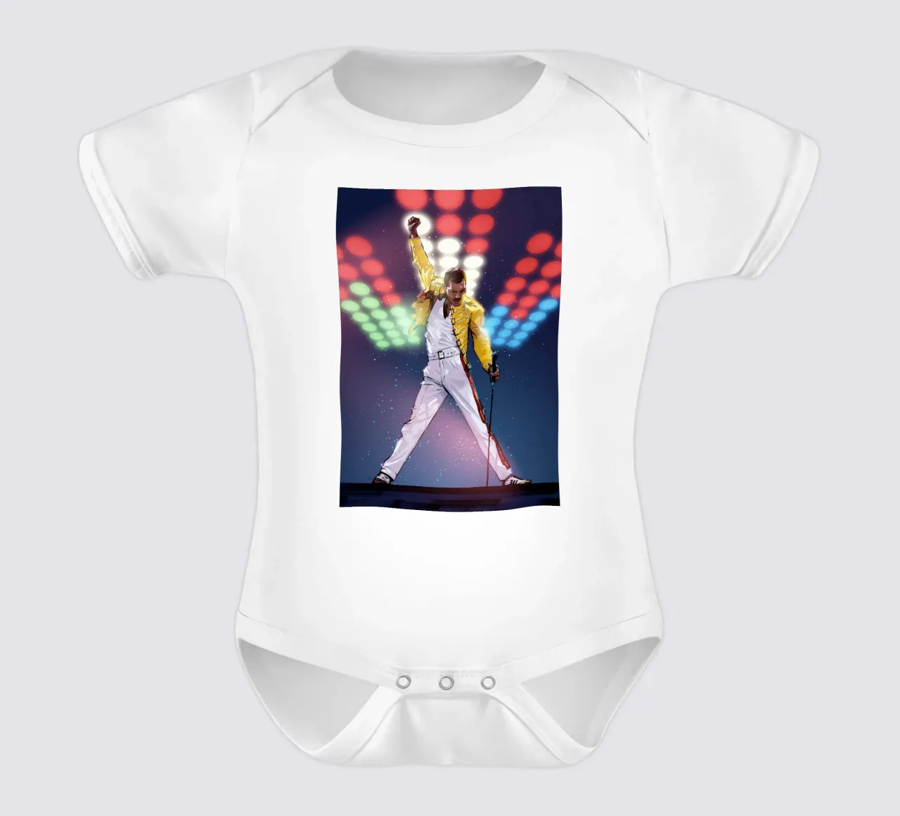 Freddie Mercury body neonato maniche corte da nabakumov