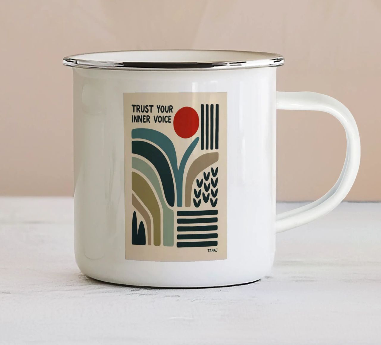 TRUST tazza in smalto da 20 Farben
