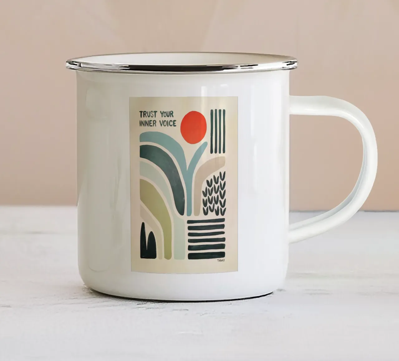 TRUST tazza in smalto da 20 Farben