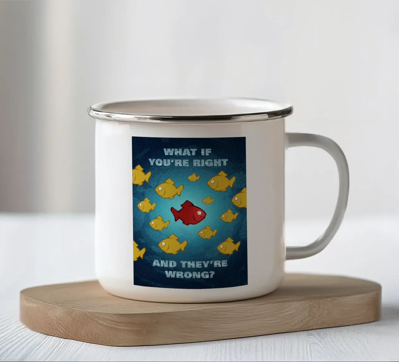 Fargo Fish tazza in smalto da nabakumov