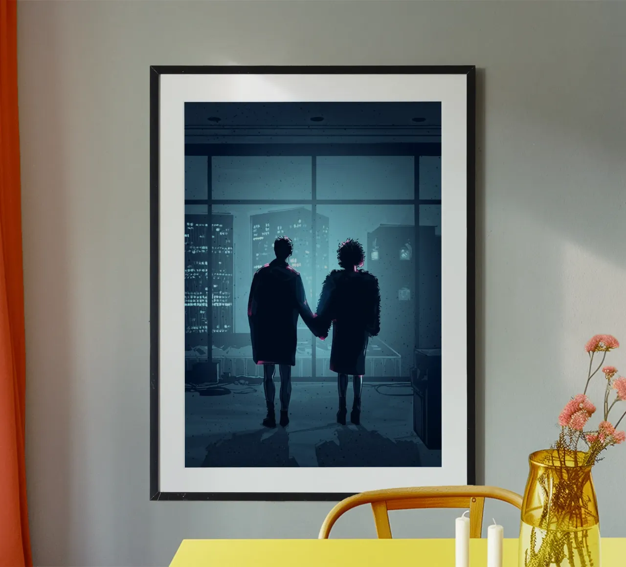 Where Is My Mind poster con marco de madera de nabakumov