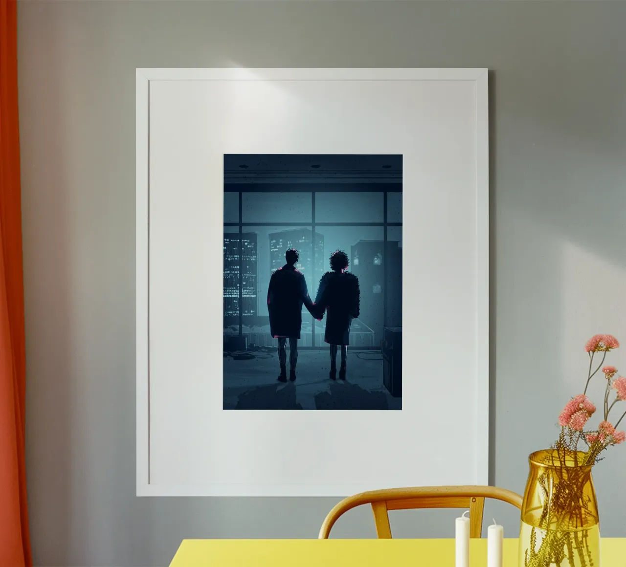 Where Is My Mind poster con marco de madera de nabakumov